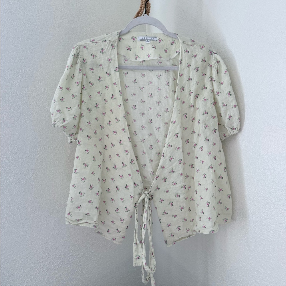 Senlis Yellow & Pink Floral Cottage Blouse